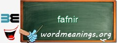 WordMeaning blackboard for fafnir